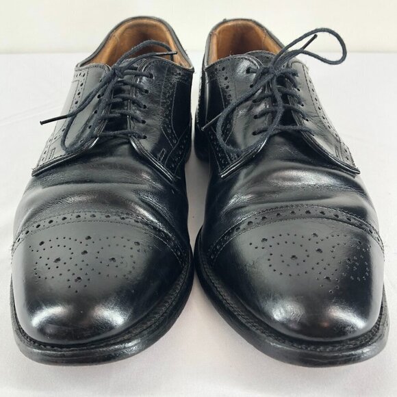 Allen Edmonds Black Sanford Leather Cap Toe Oxford Dress Shoes Size 10 D - Picture 2 of 9